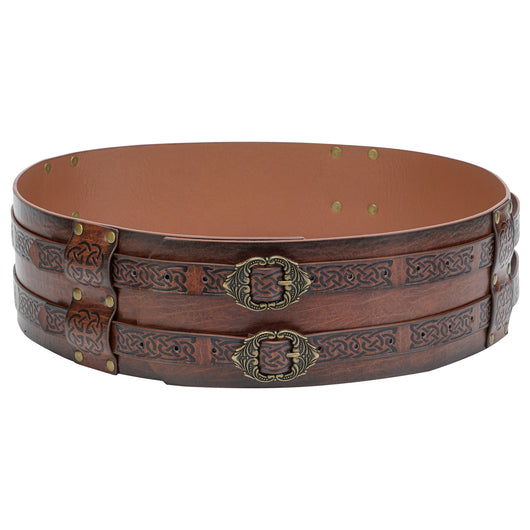 Cinturón Ancho Vikingo Nórdico Retro con Relieve Grabado para Hombre - Image 3