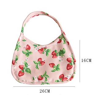 Bolsa Axilar de Diseño Francés con Estampado de Fresa - Image 11