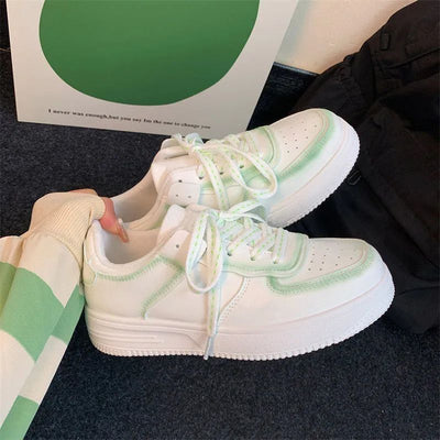 Tenis Blancos Bordados Versátiles para Mujer - Image 15