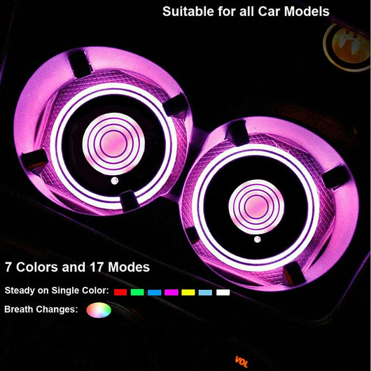 Portavasos LED para Auto con Carga USB y Base Antiderrame - Image 4
