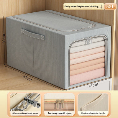Caja Organizadora de Algodón y Lino con Diseño de Ranuras Estrechas - Image 6