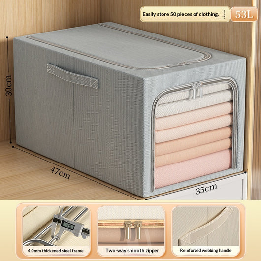 Caja Organizadora de Algodón y Lino con Diseño de Ranuras Estrechas - Image 6