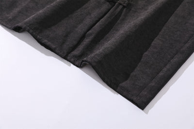 Camisa Corta Estilo Chino Tradicional con Botones de Rana para Hombre - Image 31