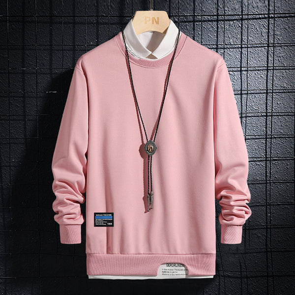 Suéter Casual Slim Fit Primavera Otoño - Colores Lisos Modernos