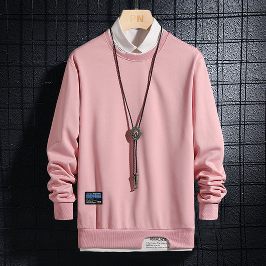 Suéter Casual Slim Fit Primavera Otoño - Colores Lisos Modernos
