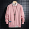 Suéter Casual Slim Fit Primavera Otoño - Colores Lisos Modernos