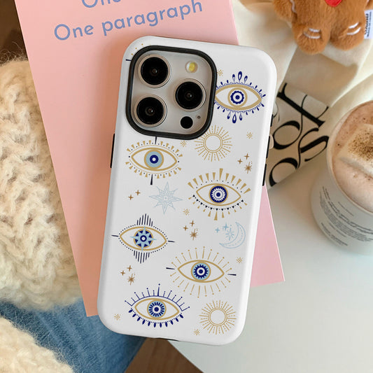 Funda Retro 2 en 1 con Patrón de Ojos - Protección Avanzada