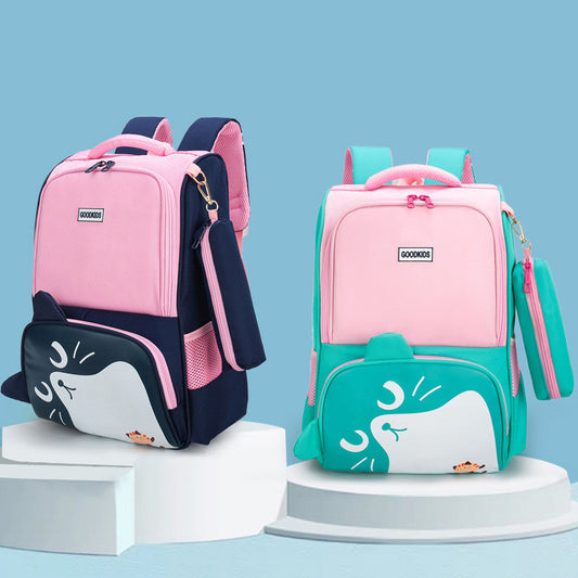 Mochila Escolar Estilo Británico con Protección de Columna - Gran Capacidad