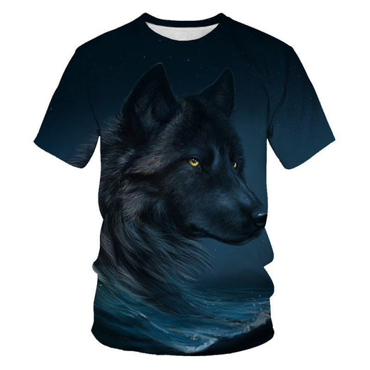 Camiseta Estampada 3D con Diseño de Rayas - Tendencia Europea y Americana - Image 5