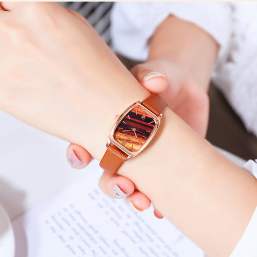 Reloj de Pulsera Cuadrado Elegante con Correa de Poliuretano - Image 3