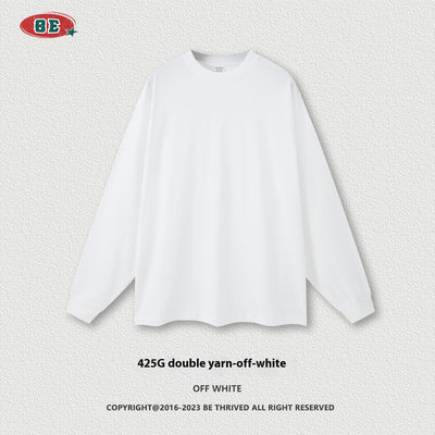 Camiseta Manga Larga Oversize para Hombre - Algodón Puro Otoño Invierno - Image 6
