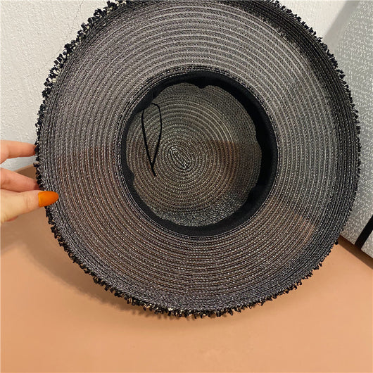 Sombrero Pescador con Alas Amplias y Detalles de Perlas Franjadas - Image 13
