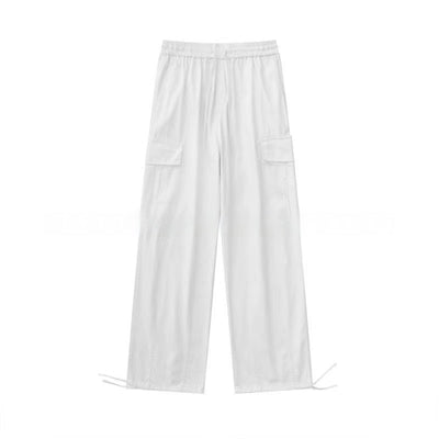 Pantalón Cargo Holgado de Pierna Recta con Múltiples Bolsillos y Cintura Ajustable - Image 19