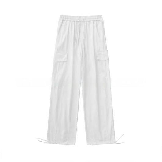 Pantalón Cargo Holgado de Pierna Recta con Múltiples Bolsillos y Cintura Ajustable - Image 19
