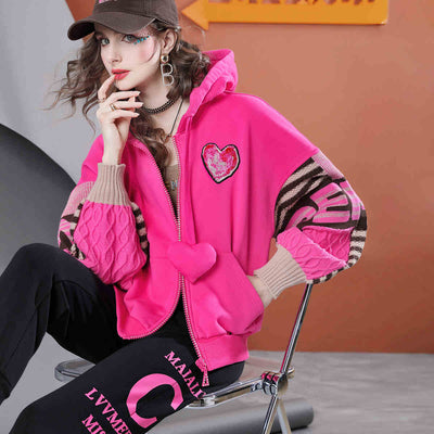 Abrigo Tejido Holgado con Capucha para Mujer - Image 7