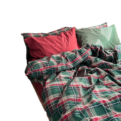 Juego de Cama Navideño Nordic 4 Piezas Algodón Teñido Lavado - Image 5