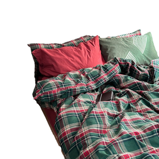 Juego de Cama Navideño Nordic 4 Piezas Algodón Teñido Lavado - Image 5