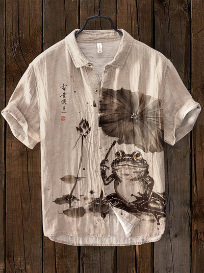 Camisa Hawaiana Navideña Casual con Estampado Santa para Hombre - Image 23