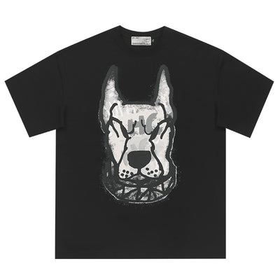 Chaqueta Urbana con Patrón de Cabeza de Perro Graffiti - Image 6
