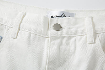 Pantalones Vaqueros Rectos con Paneles Contrastados - Image 9