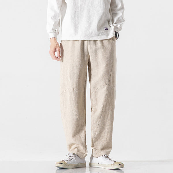 Pantalones de Lino y Algodón para Hombre - Corte Relajado y Transpirable