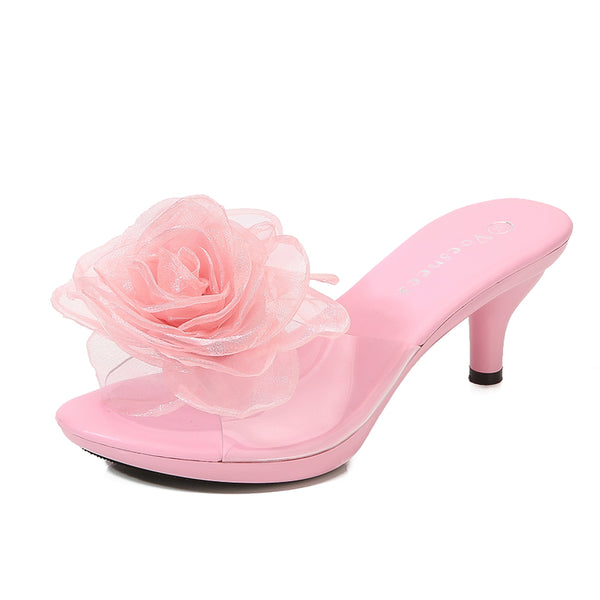 Tacones Altos Stiletto con Diseño Transparente para Mujer