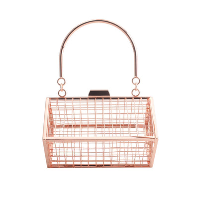 Bolso de Malla Metálica Hueca para Eventos - Cartera Diagonal Elegante - Image 8