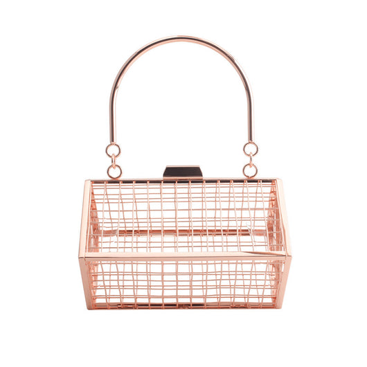 Bolso de Malla Metálica Hueca para Eventos - Cartera Diagonal Elegante - Image 8