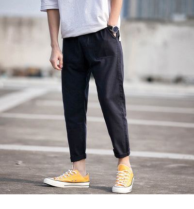 Pantalones Capri Casual de Algodón para Hombre en Colores Sólidos - Image 13