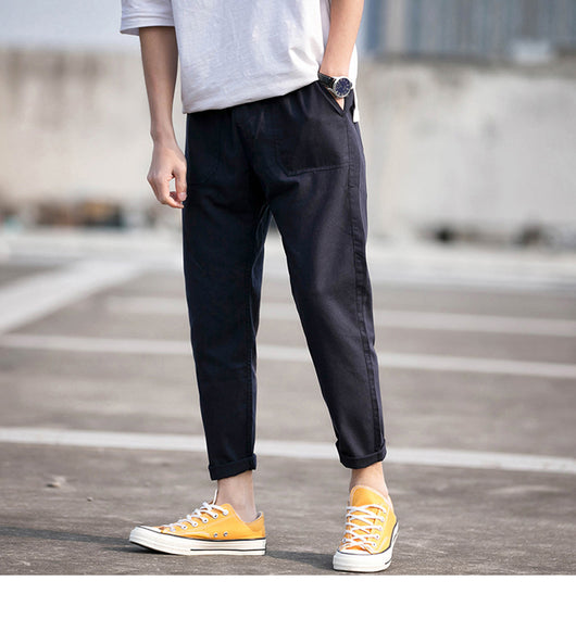 Pantalones Capri Casual de Algodón para Hombre en Colores Sólidos - Image 13