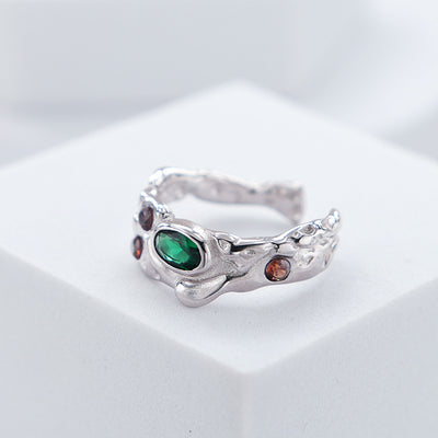 Anillo de Plata S925 con Piedra Gema Irregular para Mujer - Image 7