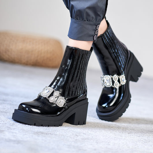 Botas Knight de Tacón Alto con Suela Gruesa para Mujer