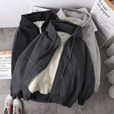 Suéter Hoodie Mujer Lana de Cordero Grueso y Cálido - Image 8
