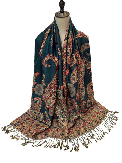 Poncho Bohemio Étnico Jacquard - Estilo Retro Nacional - Image 25