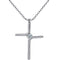 Cross Pendant New Simple Necklace Titanium Steel Plating Plateado 1PC