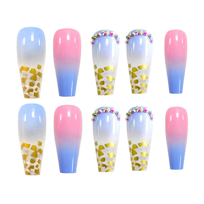 Stickers de Uñas con Diamantes Incrustados y Lámina Dorada - Image 6