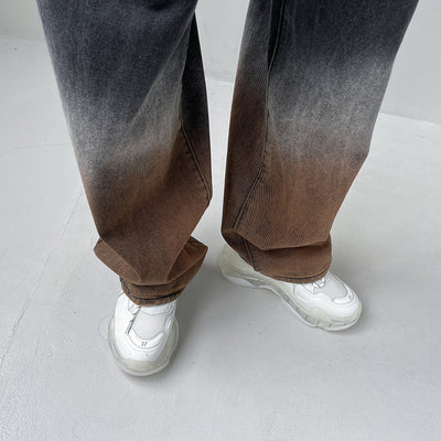 Jeans Rectos de Cintura Alta con Degradado y Corte Holgado - Image 3