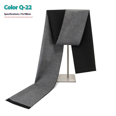 Bufanda Ejecutiva de Cachemira Rayada para Hombre Invierno - Image 27