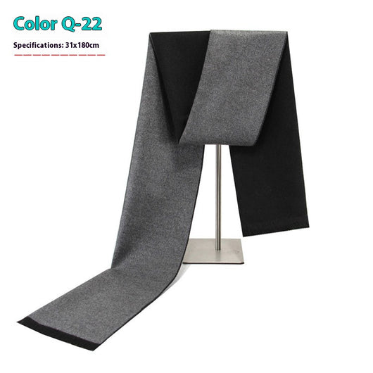Bufanda Ejecutiva de Cachemira Rayada para Hombre Invierno - Image 27