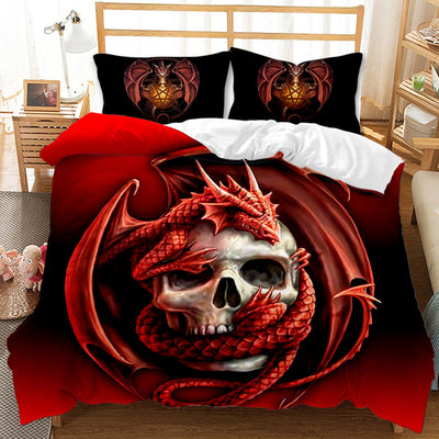 Juego de Edredón Estampado con Calaveras en Impresión Digital - Image 18