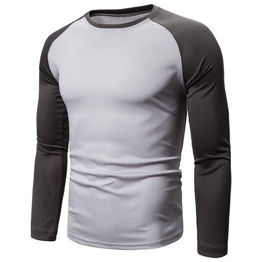 Playera de Manga Larga para Hombre con Bloques de Color y Costuras - Image 4