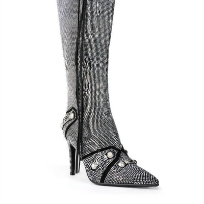 Botas Oversized con Hebilla de Aguja y Cristales Brillantes - Image 7