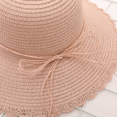 Sombrero de Paja Plegable con Encaje y Mariposas para Verano - Image 13