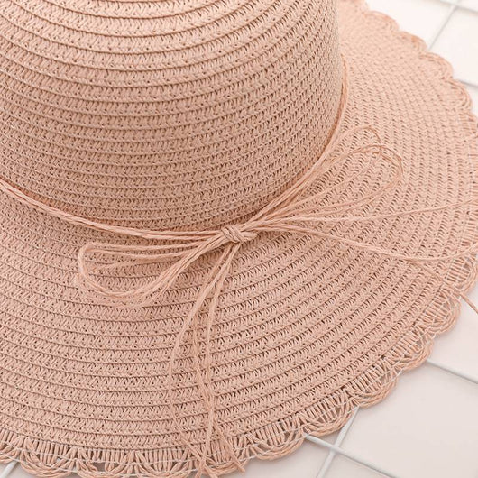 Sombrero de Paja Plegable con Encaje y Mariposas para Verano - Image 13