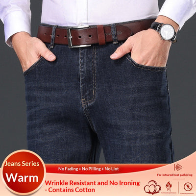Jeans Slim Fit Premium para Hombre - Corte Recto y Tela Gruesa - Image 7