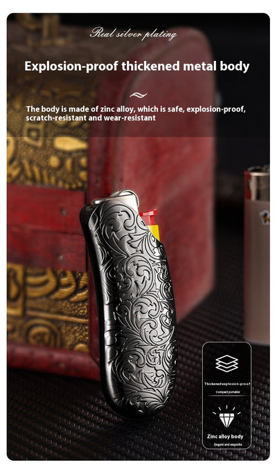 Encendedor Metálico con Protector de Seguridad - Diseño Ergonómico - Image 32