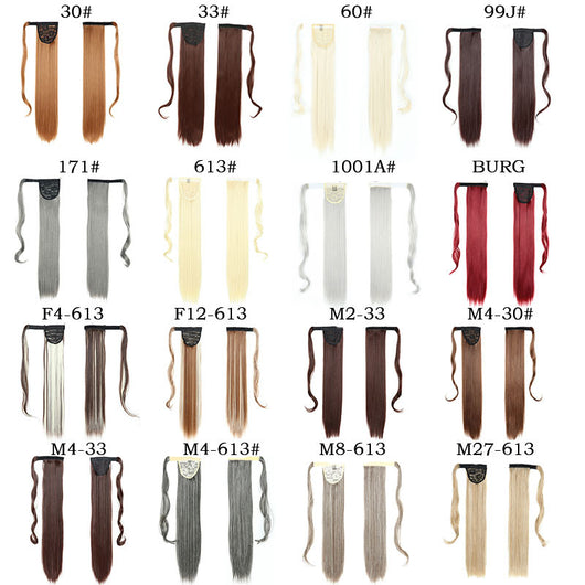 Cola de Caballo Extensible con Velcro - Cabello Liso Europeo - Image 2