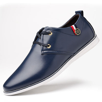 Zapatos de Cuero Transpirable para Hombre con Suela Suave y Refuerzo de Tendón - Image 10