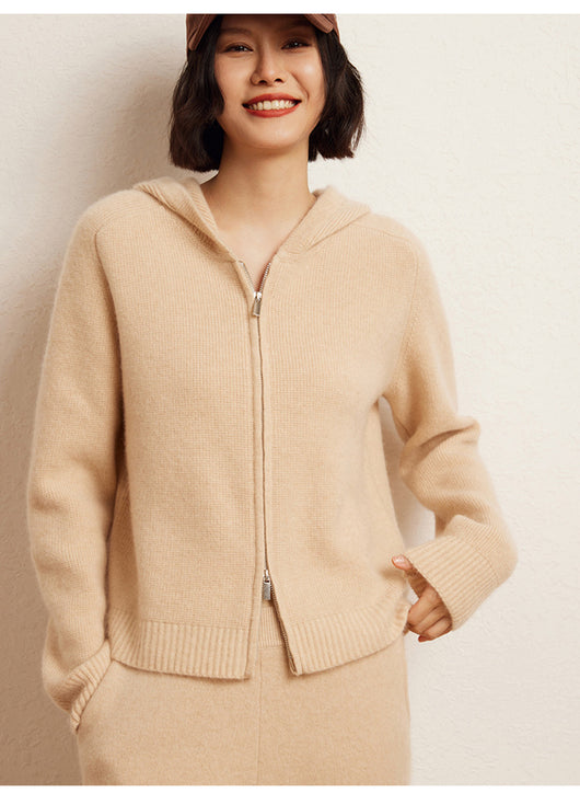 Cardigan Hoodie de Cachemira para Mujer con Cierre - Image 20