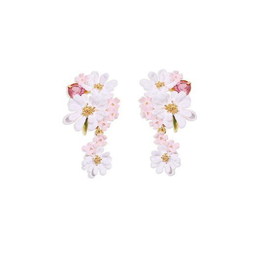 Aretes de Oro Zirconia con Flor de Encaje Verbena - Image 8